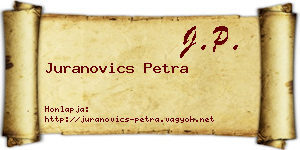 Juranovics Petra névjegykártya