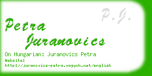 petra juranovics business card